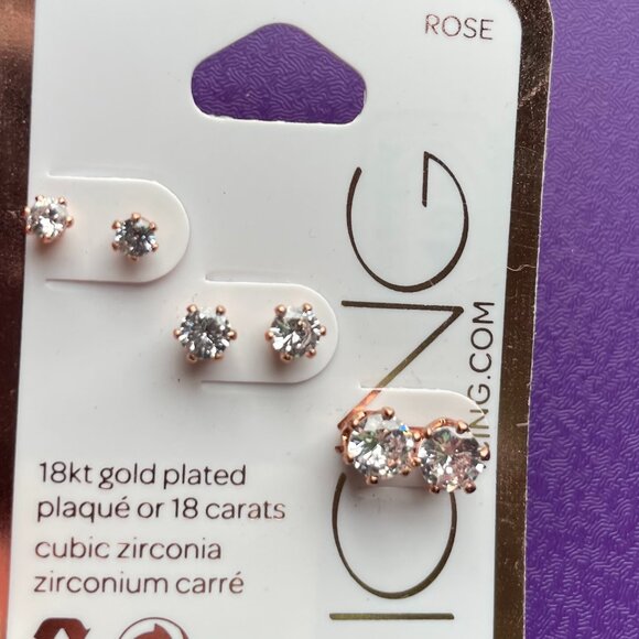 Trio of Icing Stud Earrings - Picture 1 of 2